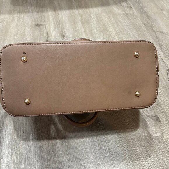 Adrienne Vittadini Beige Satchel Double Handle Shoulder Tote Bag - Picture 5 of 8